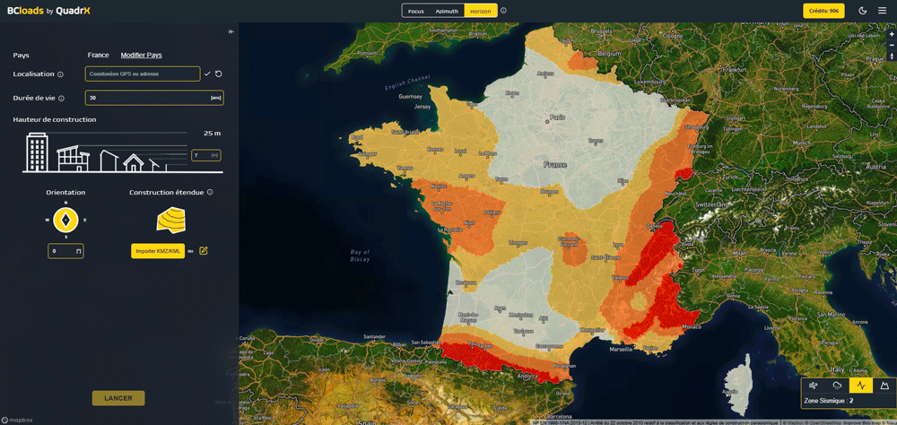 Carte française des zones de séisme